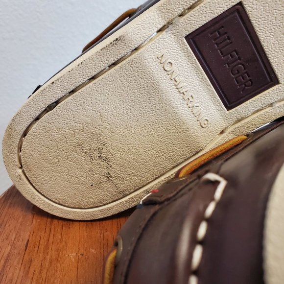 Tommy Hilfiger Mens Size 8M Bowman leather loafers shoe Dark Brown - Picture 6 of 10